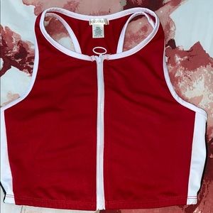 RED CUTE CROP TOP